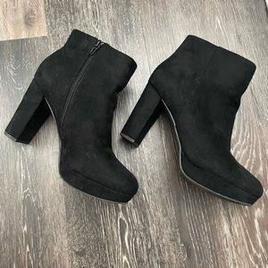 High heel booties
